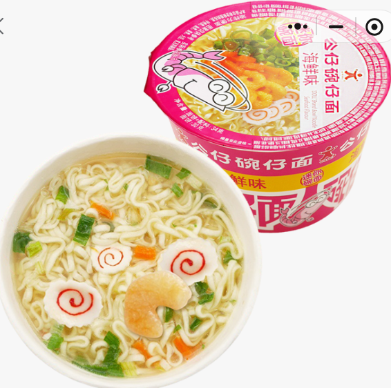 公仔 迷你海鲜面34g